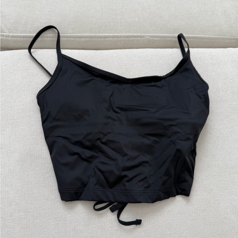 gilly hicks active energize lace-up tank in black